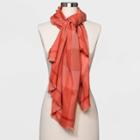 Women's Textured Check Wrap Scarf - Universal Thread Red
