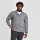 Men's Tall Regular Fit Pullover Shawl Sweater - Goodfellow & Co Gray