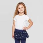 Toddler Girls' Short Sleeve Solid T-shirt - Cat & Jack White