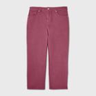Women's Plus Size High-rise Cropped Straight Jeans - Universal Thread Rose