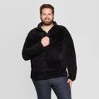 Men's Big & Tall Standard Fit Sherpa Sweatshirt - Goodfellow & Co Black
