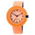 Women's Crayo Equinox Rubber Strap Watch-orange, Orange