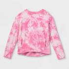 Girls' Lightweight Fleece Pullover Sweatshirt - All In Motion Pink