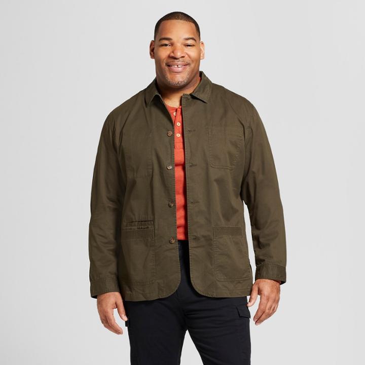 Men's Tall Standard Fit Chore Blazer - Goodfellow & Co Olive