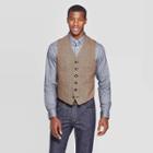 Men's Standard Fit Tailored Suit Vest - Goodfellow & Co Gingerbread Brown