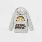 Toddler Boys' Star Wars Baby Yoda Hooded Fleece Pullover - Gray
