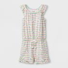 Girls' Sleeveless Heart Print Knit Romper - Cat & Jack M,