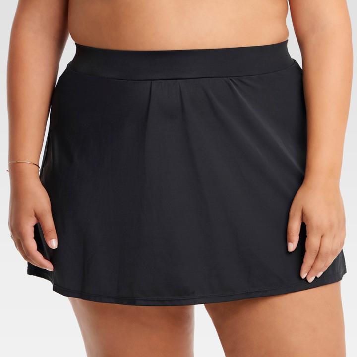Plus Size Dreamsuit By Miracle Brands Women's Plus Slimming Control Skirt - Black