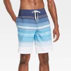 Men's 10 Striped Swim Trunks - Goodfellow & Co Atlantic Blue
