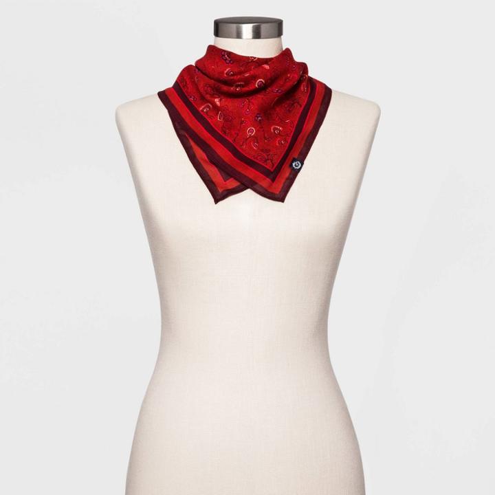 Women's Floral Print Bandana - Universal Thread Red, Women's,