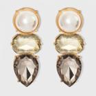 Sugarfix By Baublebar Baroque Drop Earrings - Pearl, Women's, Gray/pearl