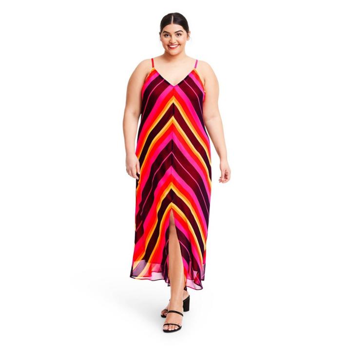 Plus Size Chevron Sleeveless Slip Dress - Christopher John Rogers For Target Pink