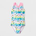 Emoji Girls' Beach Party One Piece Swimsuit - 12,
