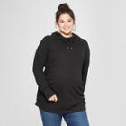 Maternity Plus Size Cowl Neck Sweatshirt - Isabel Maternity By Ingrid & Isabel Black