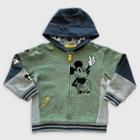 Boys' Disney Mickey Mouse Hooded Zip-up Sweatshirt - Green 2 - Disney