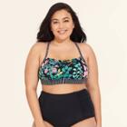 Target Women's Slimming Control Bikini Top - Beach Betty By Miracle Brands Black Floral
