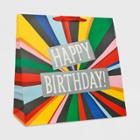 Spritz Happy Birthday Burst Colossal Square Gift Bag -