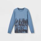 Boys' Dip-dye Long Sleeve T-shirt - Art Class Blue