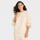 Women's Quilted Sweatshirt - Universal Thread Cream