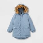 Girls' Hooded Parka Jacket - Cat & Jack Blue