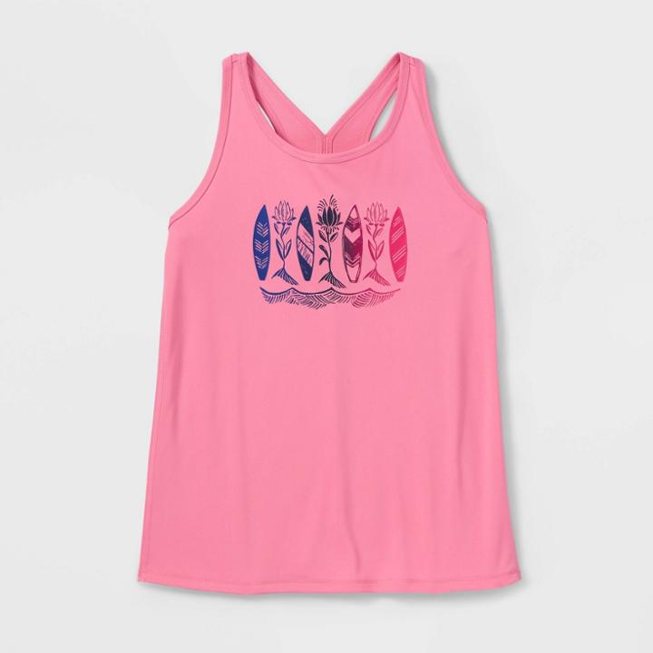Girls' Surfboard Graphic Tank Top - All In Motion
