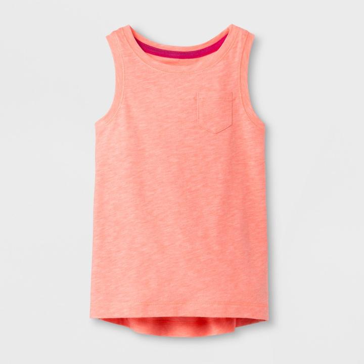 Toddler Girls' Tank Top - Cat & Jack Sunrise Coral 12m, Girl's, Pink