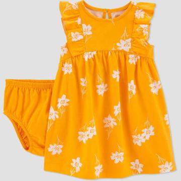 Carter's Just One You Baby Girls' Floral Dress - Just One You Made By Carter's Gold