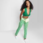 Women's Reversible Twist Tank Cropped Sweater Tank Top- Wild Fable Emerald Green
