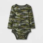 Baby Boys' Camo Long Sleeve Bodysuit - Cat & Jack Olive Green Newborn