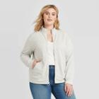 Women's Plus Size Hooded Zip-up Sweatshirt - Ava & Viv Gray X, Women's