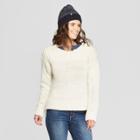 Women's Long Sleeve Chunky Knit Sweater - Universal Thread Cream (ivory)