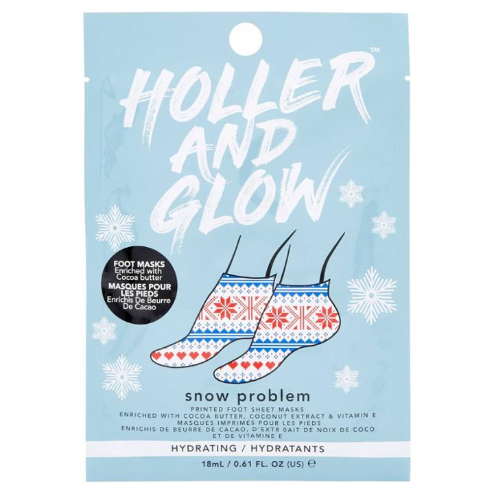 Holler And Glow Snow Problem Printed Foot Sheet Mask