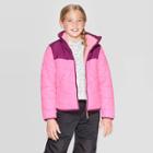 Girls' Reversible Puffer Jacket - C9 Champion Pink S, Girl's,