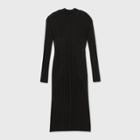 Women's Long Sleeve Sweater Dress - Prologue Black