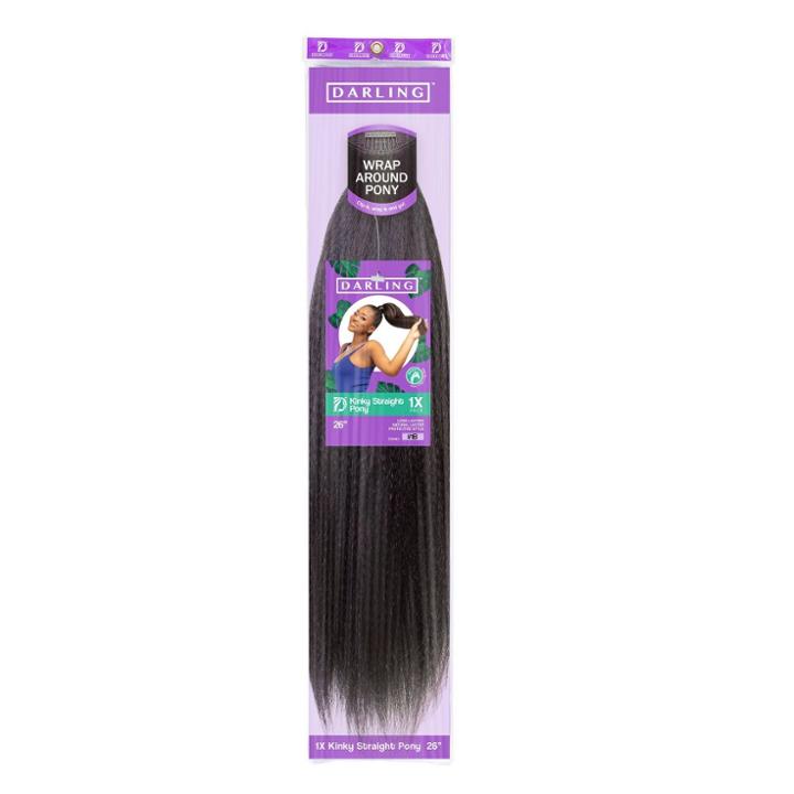 Darling Dry Hair Kinky Straight Pony Hair Pin - #1b