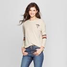 Women's Long Sleeve Skull Graphic T-shirt - Mighty Fine (juniors') Gray