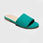 Women's Jozie Faux Suede Slide Sandals - A New Day Green