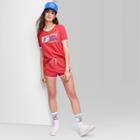 Women's Ascot + Hart Short Sleeve Ringer Graphic T-shirt - Red