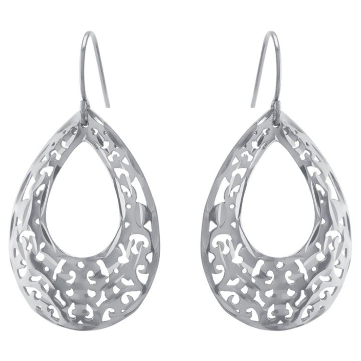 Target Women's Sterling Silver Open Filigree Teardrop Earrings