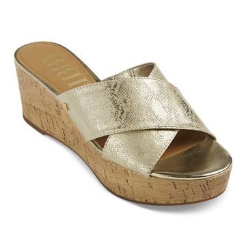 Target Women's Sam & Libby Nolan Low Wedge Slide Sandals - Gold