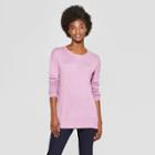 Women's Crew Neck Luxe Pullover Sweater - A New Day Orchid