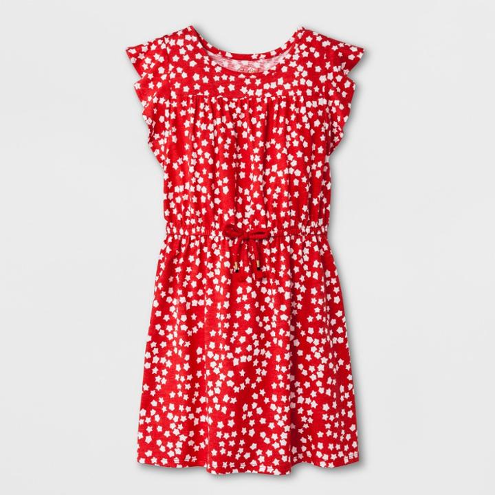 Girls' Star Print Americana Dress - Cat & Jack Red
