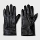 Men's Touch Tech Thinsulate Lined Dress Leather Gloves - Goodfellow & Co Black