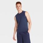 Men's Sleeveless Fitted Muscle T-shirt - All In Motion Navy S, Men's, Size: