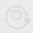Toddler Girls' Pearl Bead Necklace And Bracelet Set - Cat & Jack , Women's, White