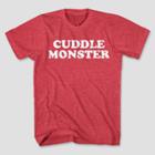Mad Engine Men's Short Sleeve Cuddle Monster T-shirt - Red Heather