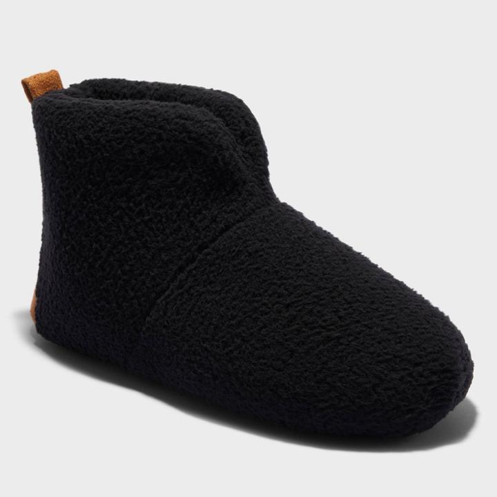 Women's Dluxe By Dearfoams Holly Bootie Slippers - Black
