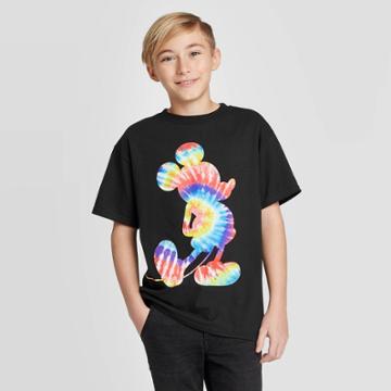 Mickey Mouse Boys' Mickey Tie Dye T-shirt - Black
