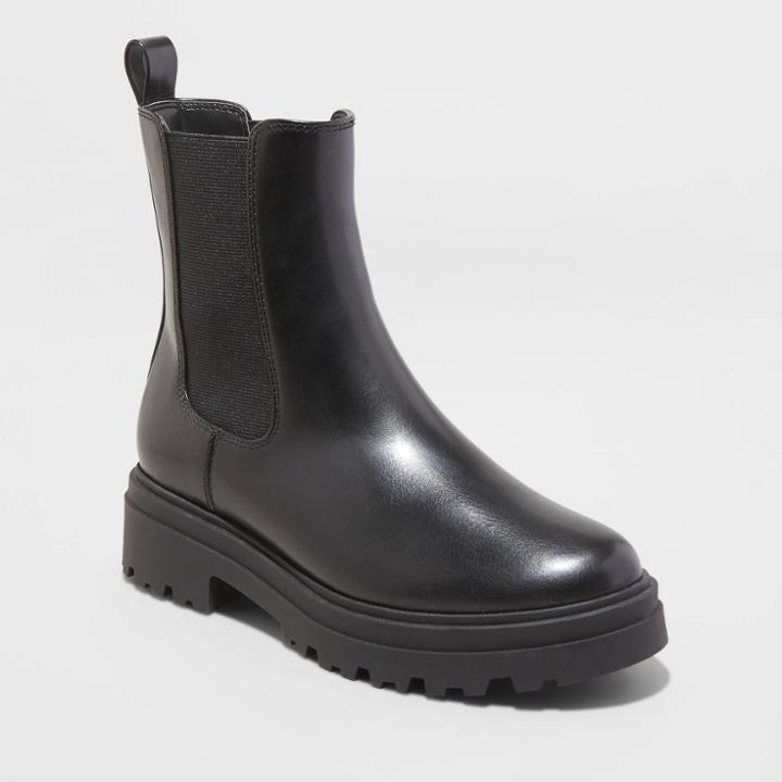 Women's Belle Chelsea Boots - A New Day Black