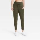 Women's High-waisted Ribbed Jogger Pants 25.5 - All In Motion Olive Green